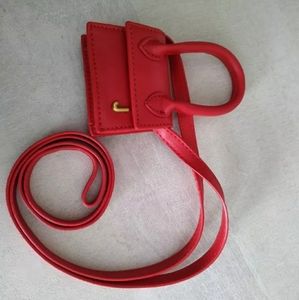 Red Jacquemus super mini bag